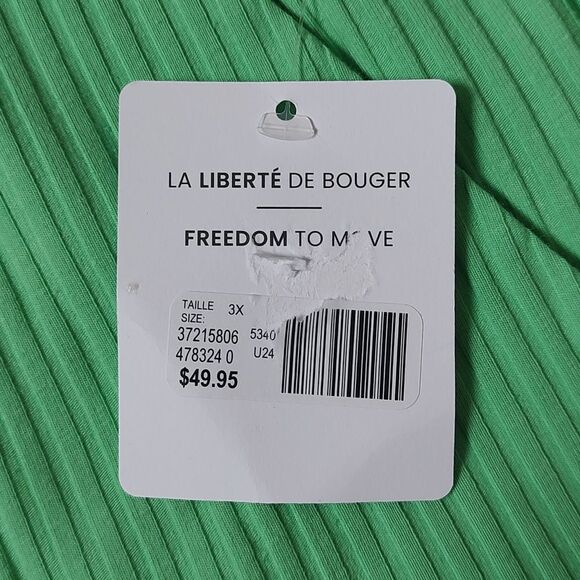 Women's New With Tag Active Zone Size 3X Green Ribbed Shorts - Picture 16 of 16